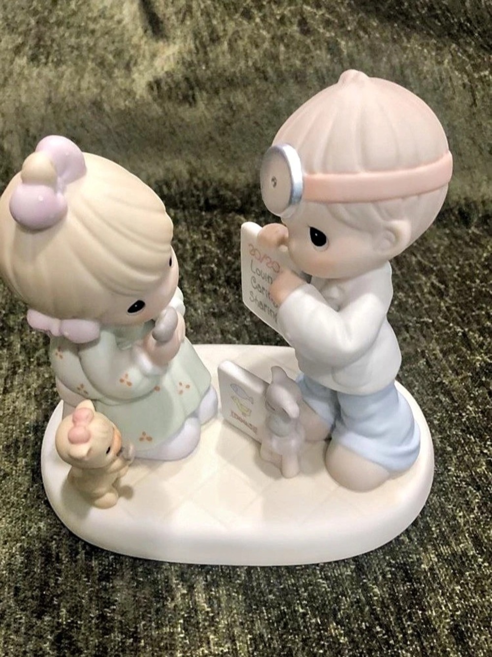 Precious Moments 20 Years And You're Still The Same Figurine Set White & Green